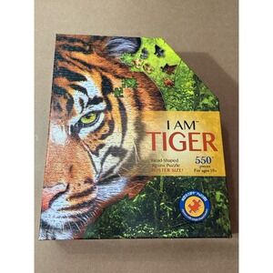 Made Capp Jigsaw Puzzle Animal Wild‎ Tiger Head Freeform 550 piece